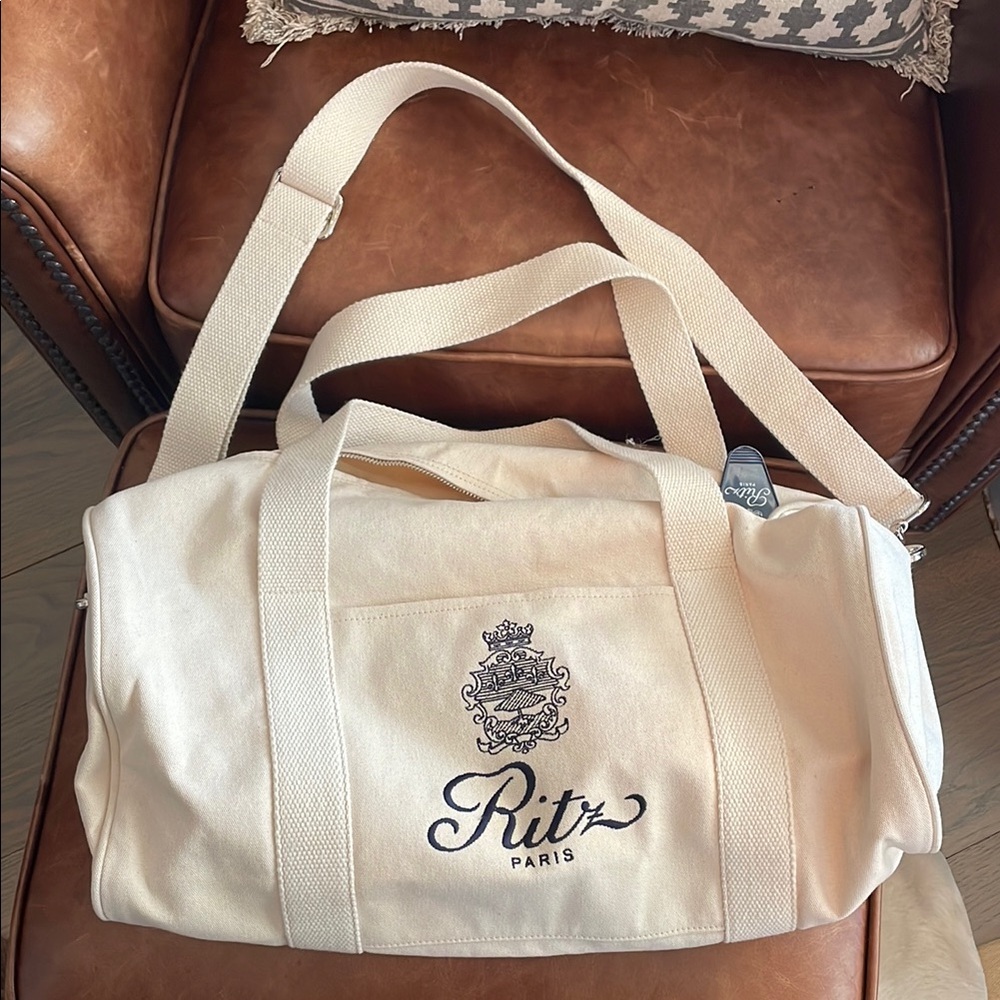 Ritz Paris Cream Canvas Tote Bag